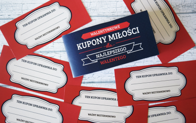 Walentynkowe kupony miłości do wydrukowania (DIY)