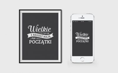 Motywujący plakat + tapeta na telefon
