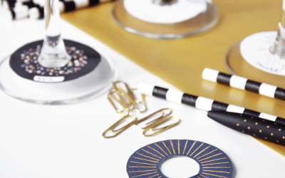 Sylwestrowe znaczniki na kieliszki do wydruku